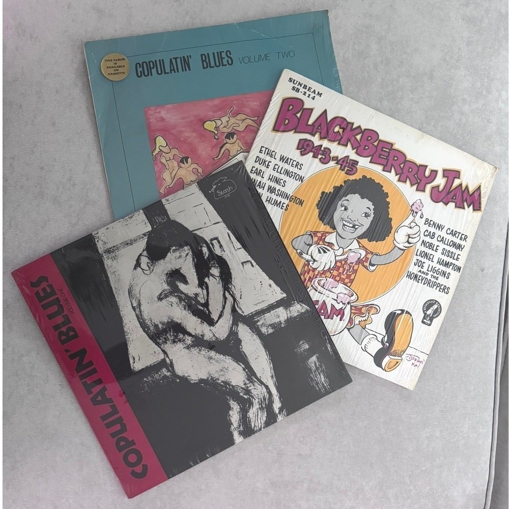 Stash Sunbeam Vinyl Record Lot 3 LP Copulatin' Blues Vol 1 2 Blackberry Jam Jazz